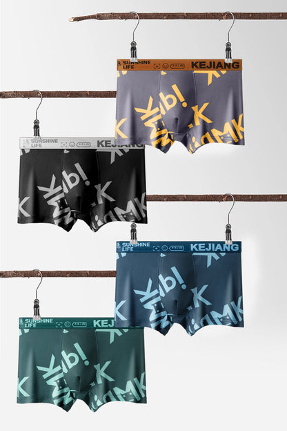 Letter Print Fashion Men's Boxer Briefs
