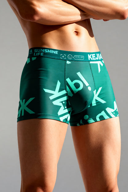 Letter Print Fashion Men's Boxer Briefs